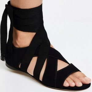 Rare NEW CHRISTIAN DIOR RUNWAY New York Black Strappy Flat Sandals Size …